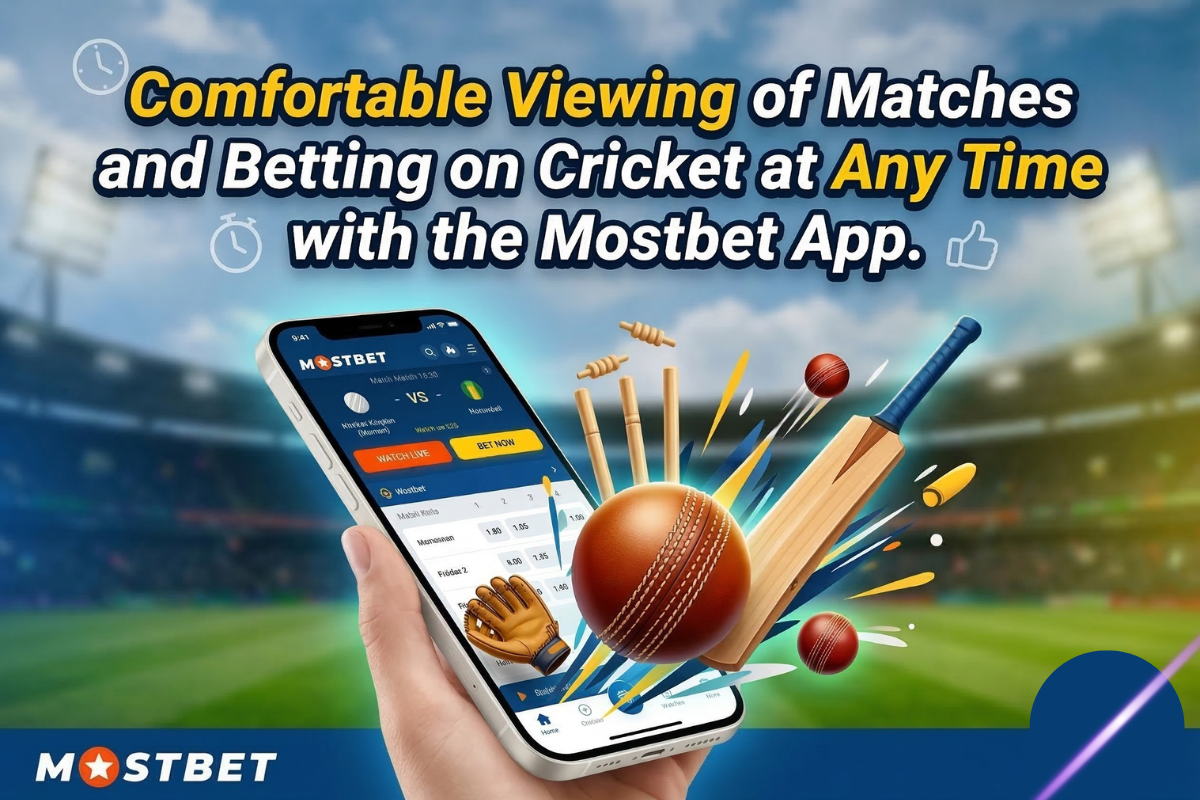 Comfortable Viewing of Matches and Betting on Cricket at Any Time with the Mostbet App